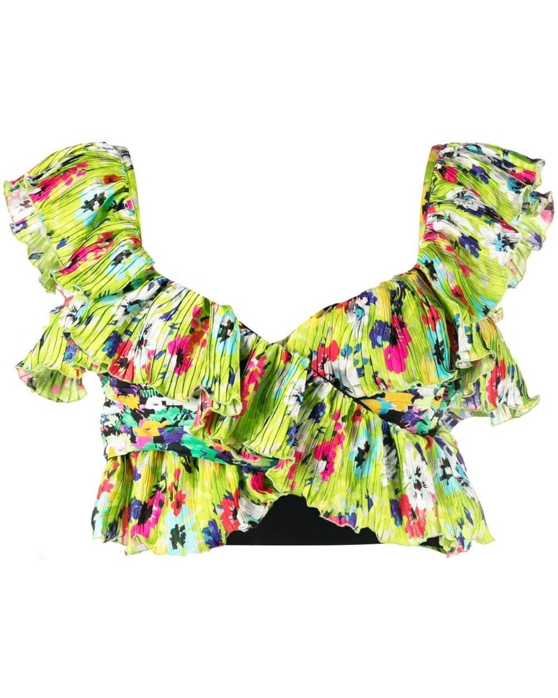 MSGM Damen Cropped-Top mit Print