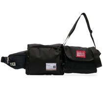 Schultertasche mit Reißverschlusstaschen