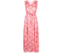 Trägerloses Kleid mit Blumen-Print