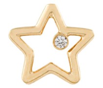 18kt 'Star & Diamond' Gelbgoldohrring