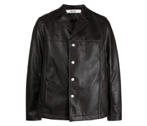 Hemdjacke aus Faux-Leder