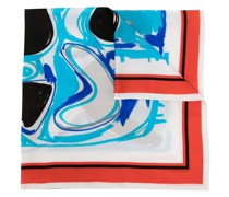 Seidenschal mit abstraktem Print