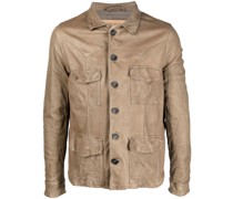 Lederjacke mit Klappentaschen