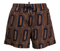 Badeshorts mit Logo-Print