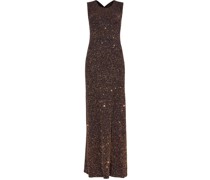 sequin-embellished knitted dress