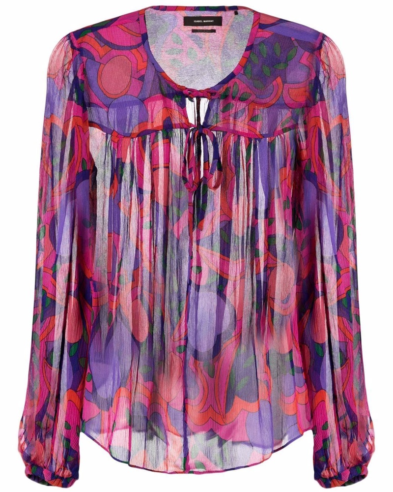 Isabel Marant Damen Bluse mit abstraktem Print EV8176 Isabel Marant Damen Bluse mit abstraktem Print EV8176