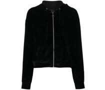 Kapuzenjacke in Samtoptik