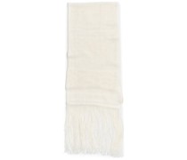 open-knit fringed scarf