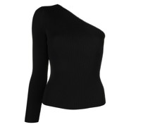 Gerippte One-Shoulder-Bluse