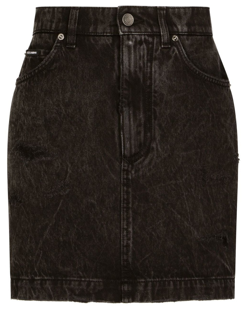 Dolce & Gabbana Damen Hoch sitzender Jeans-Minirock Dolce & Gabbana Damen Hoch sitzender Jeans-Minirock
