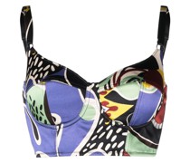 Bustier mit abstraktem Print