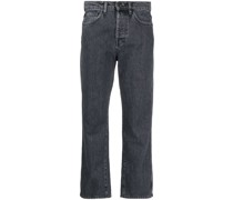 Ausgeblichene Cropped-Jeans
