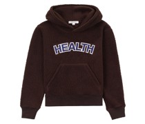 Fleece-Hoodie mit Slogan-Patch
