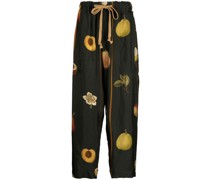 Pyjama-Hose mit Früchte-Print
