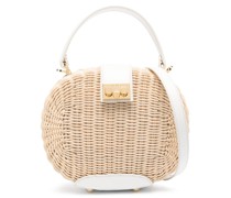 small straw tote bag