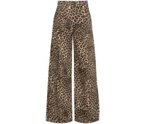 leopard-print cargo pants