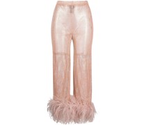 Cropped-Hose mit Strass