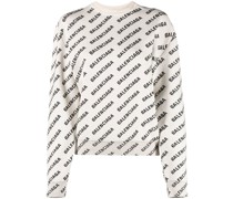 Pullover mit Intarsien-Logo