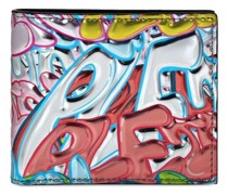 Portemonnaie mit Graffiti-Print