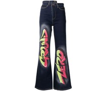 Schlagjeans mit Graffiti-Logo