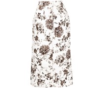 Midirock mit Blumen-Print