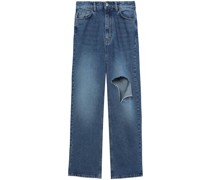 Weite Jeans in Distressed-Optik