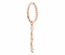 18kt Rotgoldcreole mit einem Diamanten