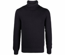 Rollkragenpullover mit gerippten Details