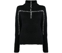 Pullover mit Kontrastpaspeln