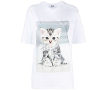 T-Shirt mit Katzen-Print