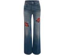 Halbhohe Schlagjeans