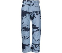 Gerade Hose mit abstraktem Print