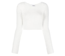 Cropped-Pullover mit langen Ärmeln