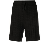 Zopfmuster-Shorts mit elastischem Bund