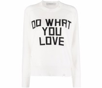 Delilah Intarsien-Pullover mit Slogan
