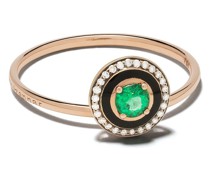 18kt Rotgoldring mit Diamanten