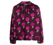 Hoodie mit Rosen-Print