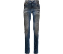 Ausgeblichene Slim-Fit-Jeans