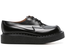 leather platform derby shoes