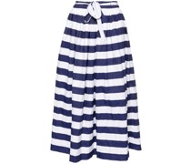 striped A-line skirt
