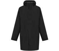 single-breasted hooded coat