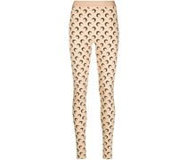Hoch sitzende Leggings mit Logo-Print