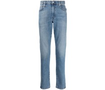 Slim-Fit-Jeans mit Logo-Patch