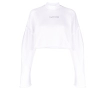 Cropped-Pullover mit Stehkragen