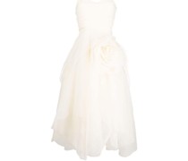 Organza-Midikleid mit Blumenapplikation