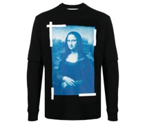 Langarmshirt mit Mona-Lisa-Print