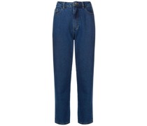 Halbhohe Straight-Leg-Jeans