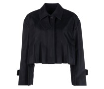 Plissierte Cropped-Jacke