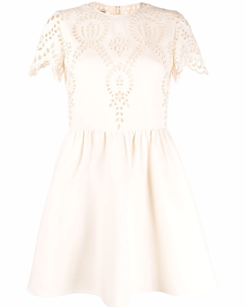 Valentino Garavani Damen Kleid mit Lochstickerei