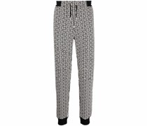Jogginghose mit Monogramm-Print